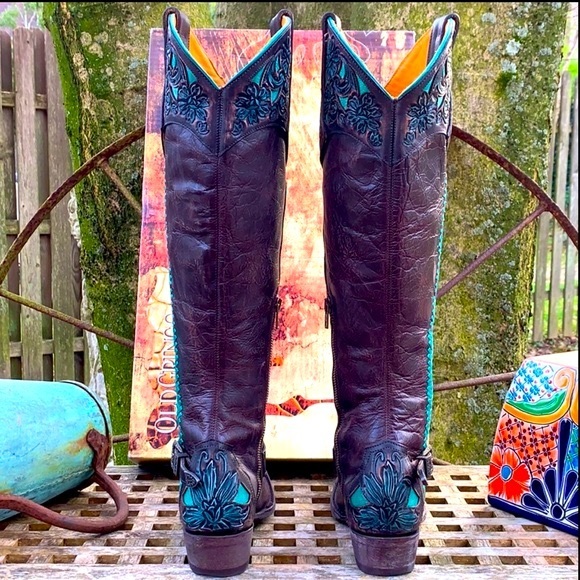 OLD GRINGO NEW With Box Aster Tooling 18” Tall Knee High Western Boots, Size 6.5 - Picture 4 of 14